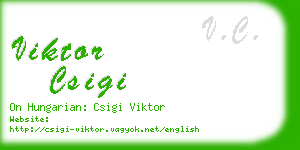 viktor csigi business card